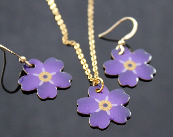 Forget me not jewelry set