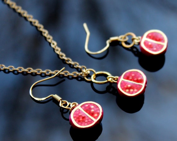 Pomegranate jewelry set