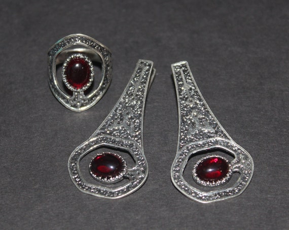 Hand made sterling silver jewelry set Made in Armenia