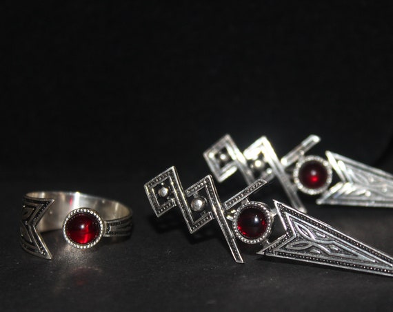 Hand made sterling silver jewelry set Made in Armenia
