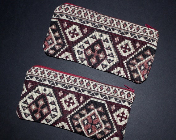 Set of two cosmetic & toiletry Canvas Bags, Makeup Bag