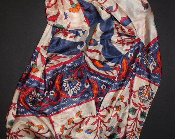 96-43 in Silk scarf, beach summer blanket shawl,summer pareo extra large scarf,summer accessory,Hijab scarf Beach cover up,Wrap,gift for her
