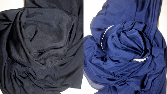 44" width Pure silk chiffon black color 6MM