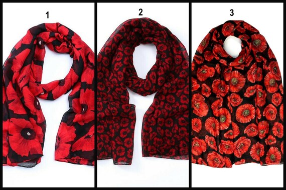 Poppy scarf shawl wrap, very soft and cozy 71-34 in