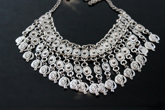 Armenian traditional necklace silver plated stainless steel