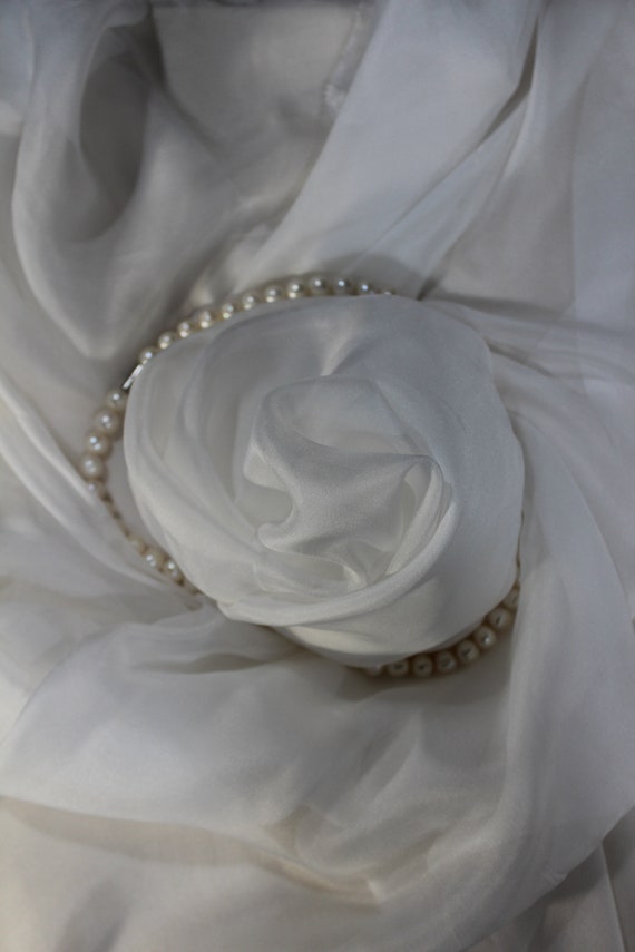 45" width Pure silk chiffon 5MM off white