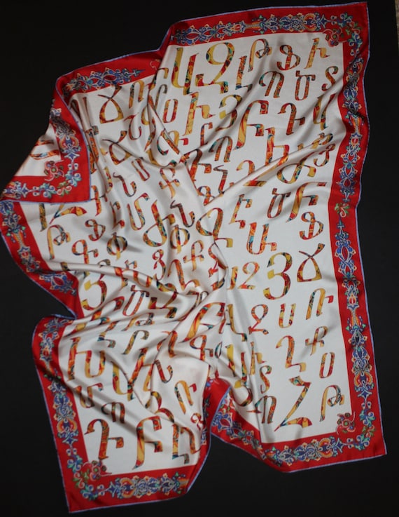 US Free shipping Armenian Alphabet silk 