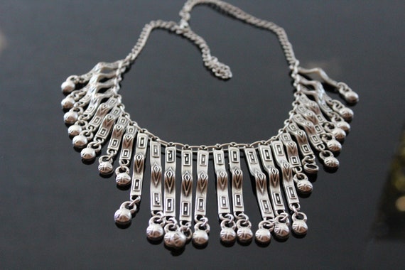 Armenian traditional necklace silver plated stainless steel
