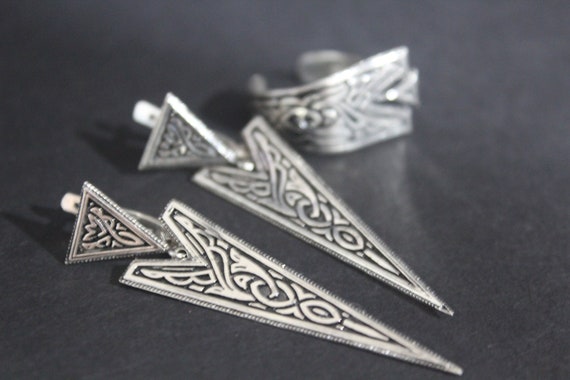Hand made sterling silver jewelry set Made in Armenia