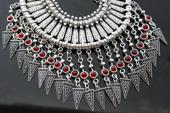 Armenian traditional necklace silver plated stainless steel