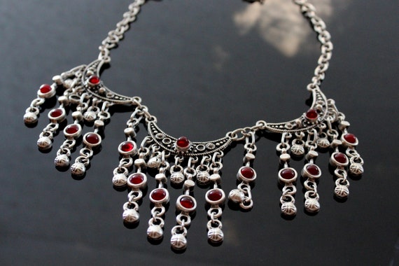 Armenian traditional necklace silver plated stainless steel