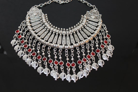 Armenian traditional necklace silver plated stainless steel