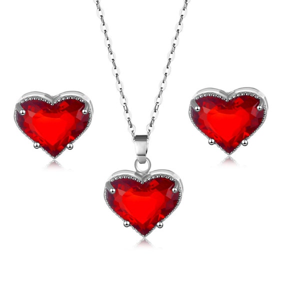 Heart jewelry set