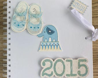 Baby Keepsake Scrapbook | New Parents Memory Book, Card Collage Frame