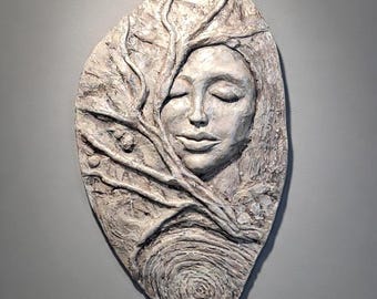 Awareness II — Biophilic Relief Study in Clay and Plaster