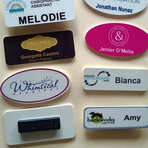 Full Color Personalized Wearable Magnetic Name Tags. Your Color Logo and Names. image 3