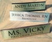 Desk Name Plates. Metal. Two Sizes.  Several Colors. Personalized for your desk. 