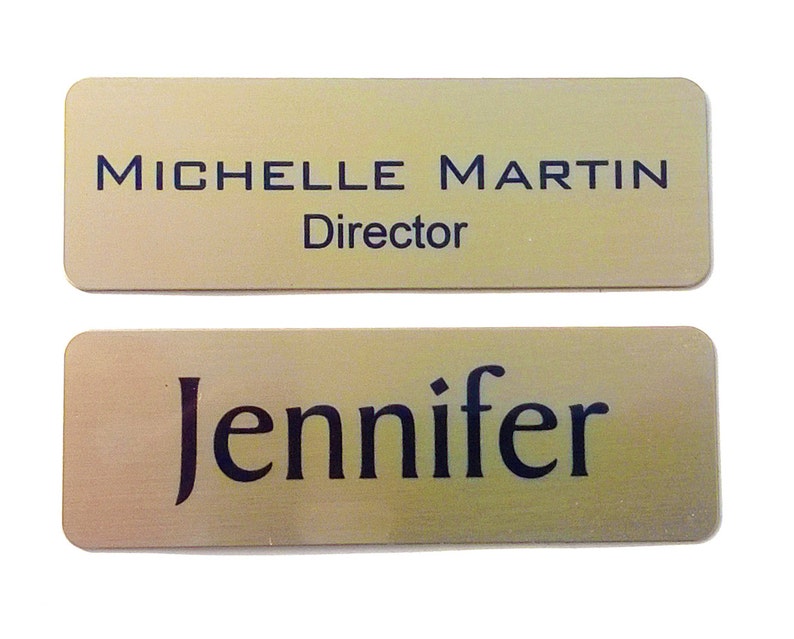 Personalized Solid Brass Wearable Name Tags for Your Etsy