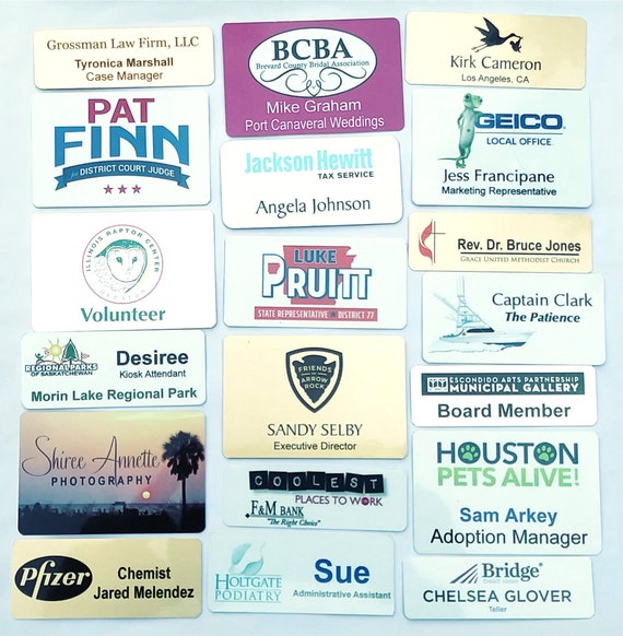 Full Color Wearable Name Tags with Magnet Closure, Business Name Tags, –  TrueLove Designs Shop