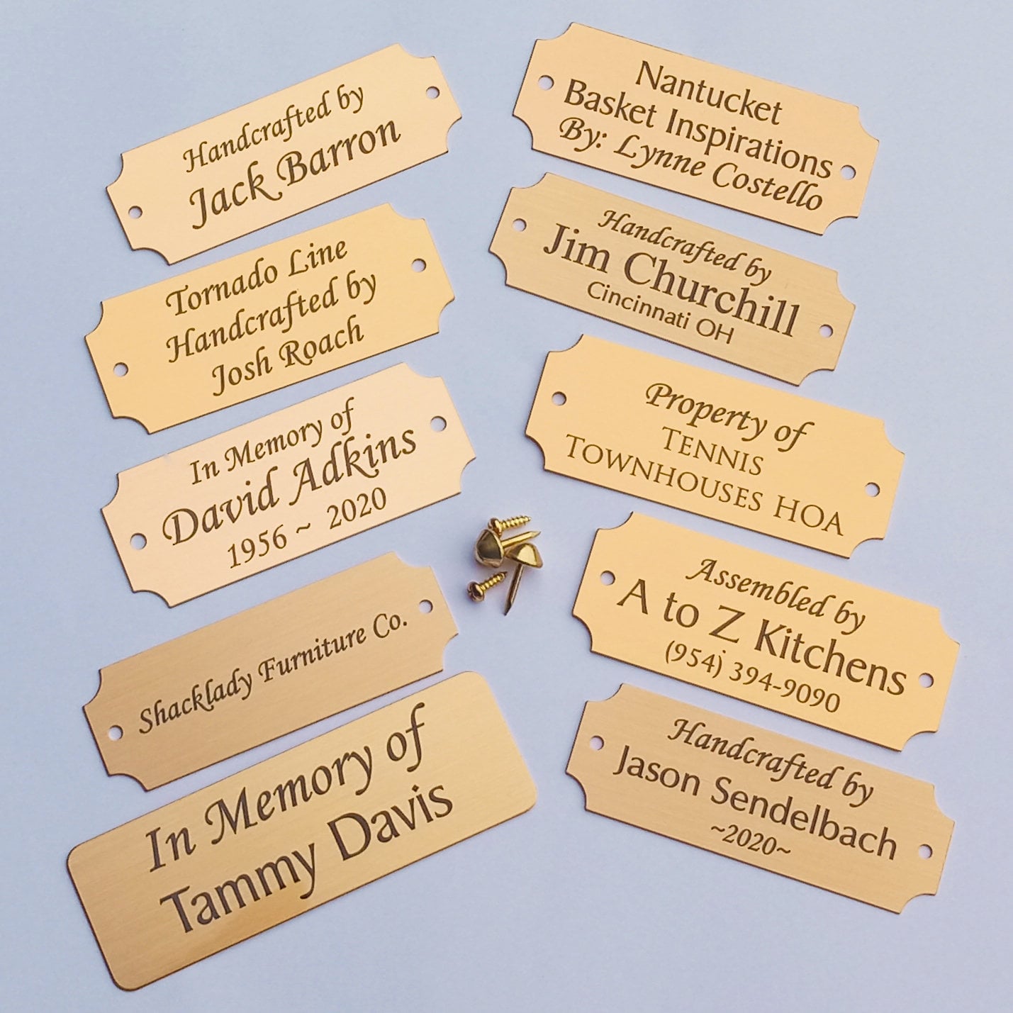 Ten Art Frame Brass Name Plates. for Paintings and Etsy