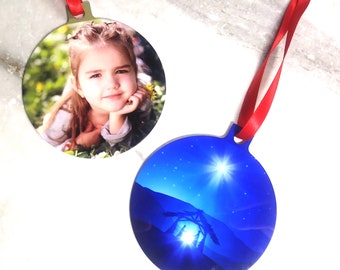 Round Metal Christmas Ornament