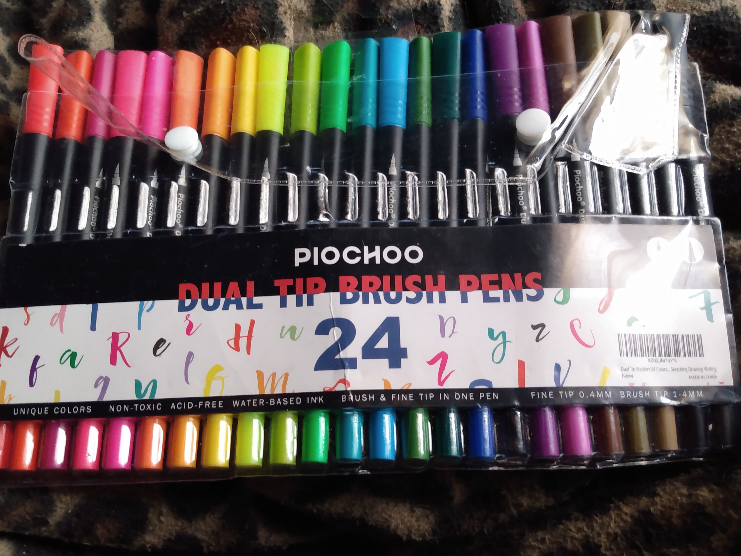 Piochoo Dual Tip Brush Markers 