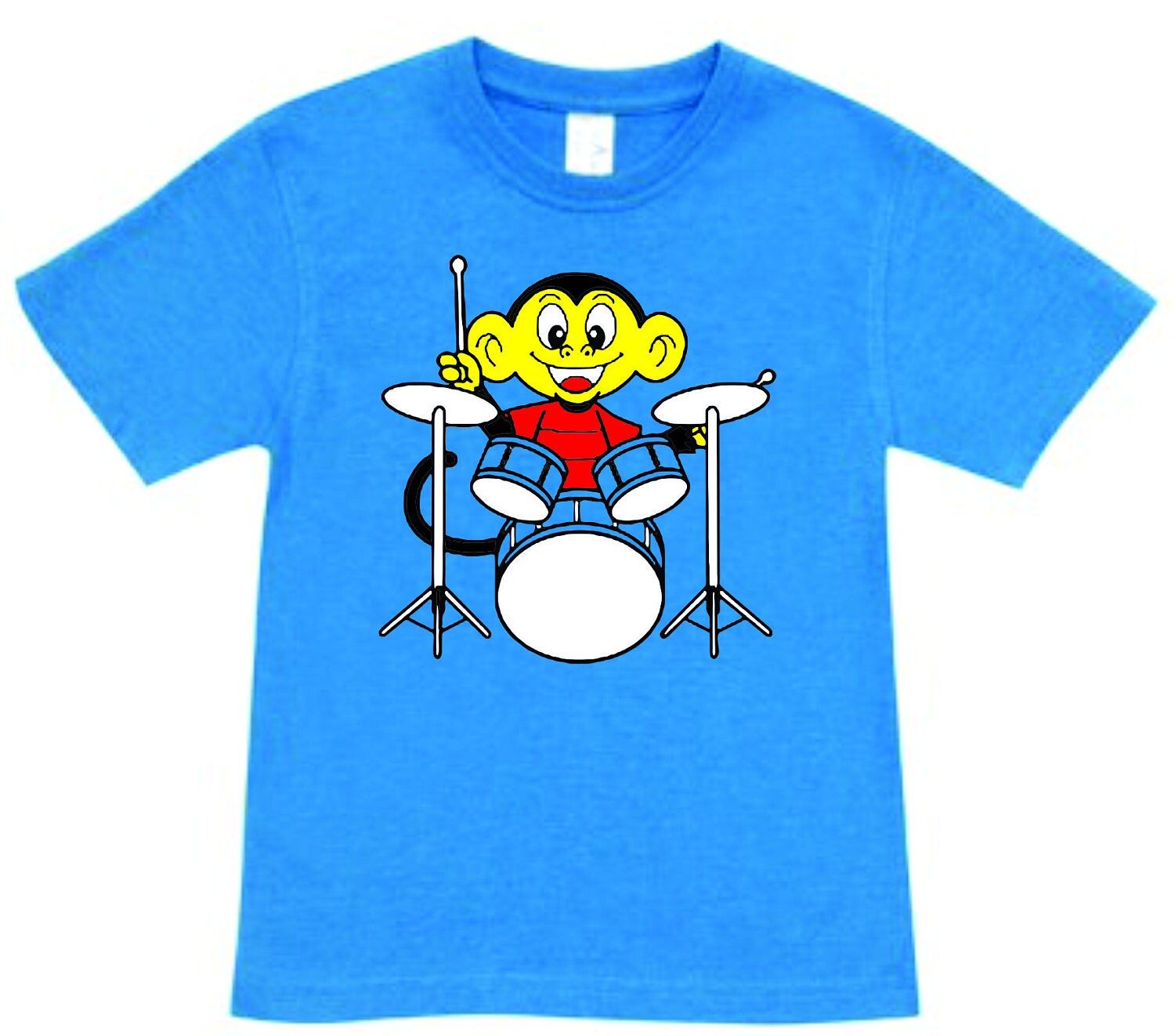 Kids Tshirt monkey drum shirt child drumming shirt Etsy