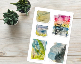 Watercolor Scripture Sticker sheet