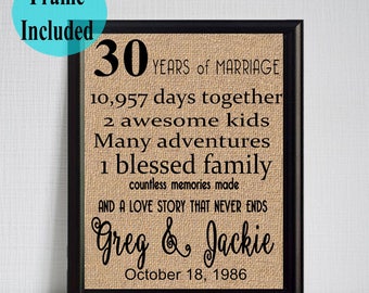 30th anniversary gift for