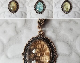 Tegu shed jewelry, reptile shed pendant, Tegu necklace, cruelty free Tegu shed jewelry, Tegu shed behind glass, gift for reptile lover