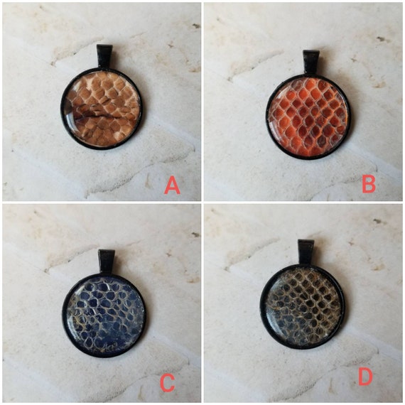 Snake shed jewelry, snake shed pendant, snakeskin necklace, cruelty free snake shed jewelry, snake shed behind glass or silicone,unique gift