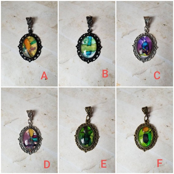 Alcohol ink art jewelry, alcohol ink pendant, alcohol ink on glass, original art jewelry, alcohol ink pendant, alcohol ink necklace