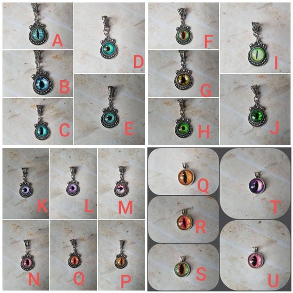 Dragon eye pendant, dragon eye necklace, dragon jewelry, fantasy necklace, snake eye necklace, cat eye jewelry, eye pendant, many colors