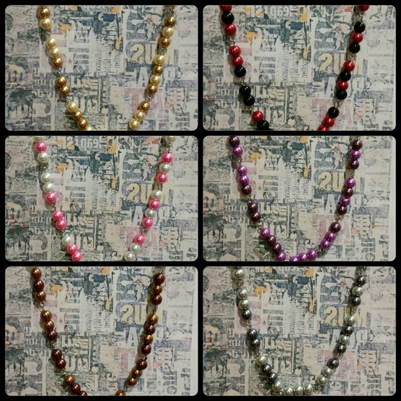 TRUMP SUCKS necklace, Trump sucks Morse code necklace, Morse code necklace, silver tone, glass pearls, anti-Trump jewelry, choice of six