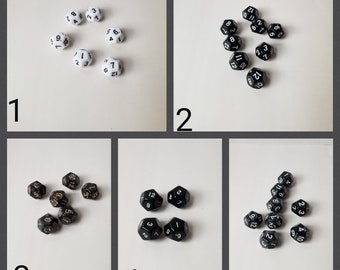 ONE individual d12 dnd die, single polyhedral gaming die, DnD dice, RPG dice, D and D dice, spare die, spare d12 dice, single die