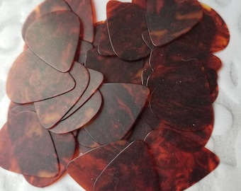 Destash guitar picks, guitar plectrums, pearl guitar picks, Tortoiseshell, destash guitar plectrums, generic picks, x 20