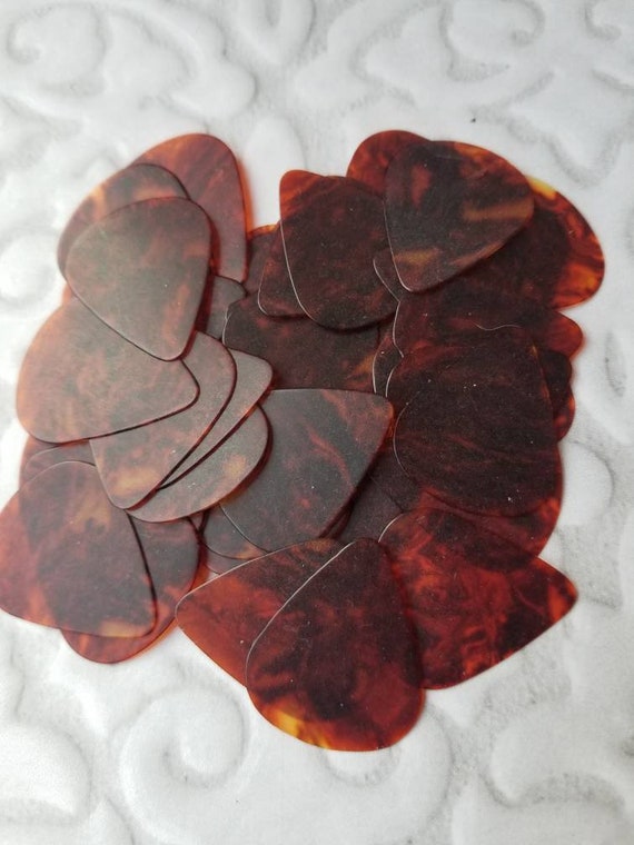 Destash guitar picks, guitar plectrums, pearl guitar picks, Tortoiseshell, destash guitar plectrums, generic picks, x 20