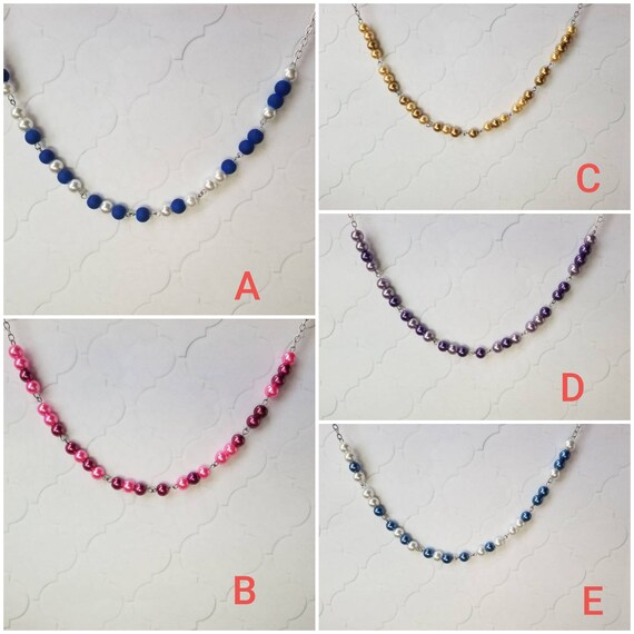 F... TRUMP necklace, Screw Trump Morse code necklace, Morse code necklace, silver tone, stainless steel, glass beads, Anti-Trump jewelry