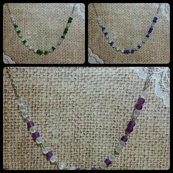 SCREW TRUMP necklace, Screw Trump Morse code necklace, Morse code necklace, silver tone, frosted glass, Anti-Trump jewelry, choice of three