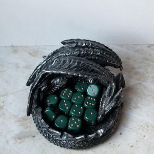 Single Chessex dusty green and copper d6 die, extra 16mm d6 dnd dice, ornate polyhedral gaming dice, DnD dice, RPG dice, spare dice, spare