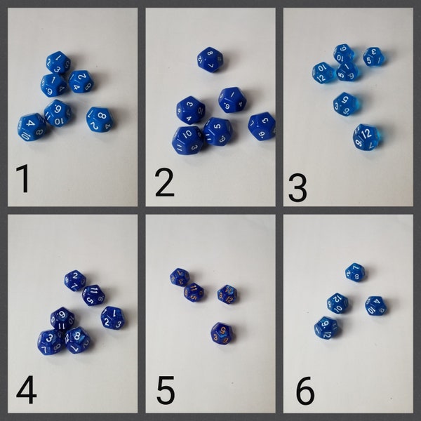 ONE individual d12 dnd die, single polyhedral gaming die, DnD dice, RPG dice, D and D dice, spare die, spare d12 dice, single die