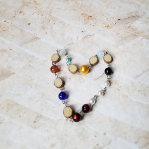 Pearls of Christ, Wreath of Christ, Lutheran prayer beads, prayer aid, silver toned, stainless, loop style, glass pearls, stone beads