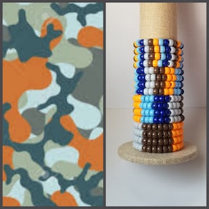Camo Psychedelic Kandi bracelets, mixed bead bracelets, friendship bracelets,  bracelets, fashion bracelets, Camo friendship bracelets