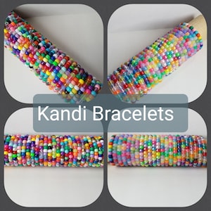 Kandi bracelets, Candy bracelets, mixed bead bracelets, friendship bracelets, rave bracelets, fashion bracelets, randomly chosen