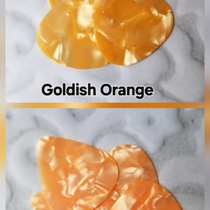 Destash guitar picks, guitar plectrums, pearl guitar picks, yellow gold, or orange, destash  plectrums, 20 or 50, glossy or not so glossy
