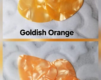 Destash guitar picks, guitar plectrums, pearl guitar picks, yellow gold, or orange, destash  plectrums, 20 or 50, glossy or not so glossy