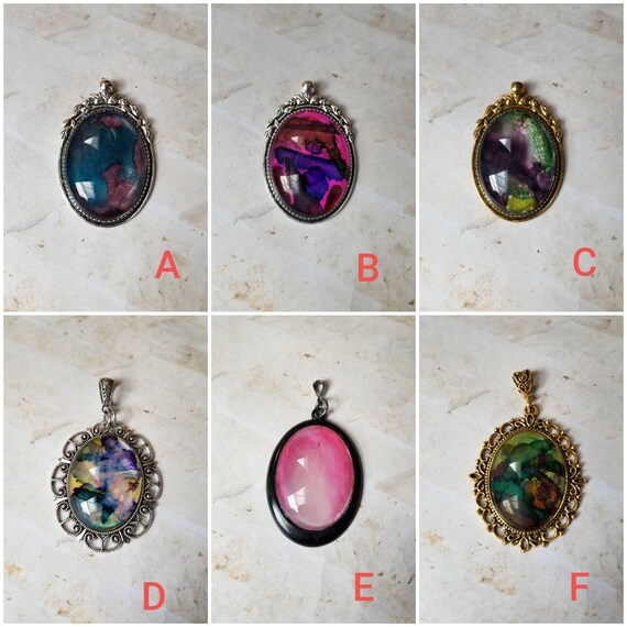 Alcohol ink art jewelry, alcohol ink pendant, alcohol ink on glass, original art jewelry, alcohol ink pendant, alcohol ink necklace