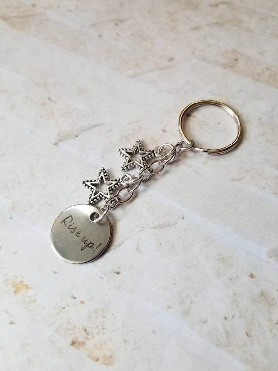 Hamilton keychain, Hamilton key ring, Hamilton key fob, Stainless steel charms, keychain, gift for Hamilton fan, Hamilton quote keychain