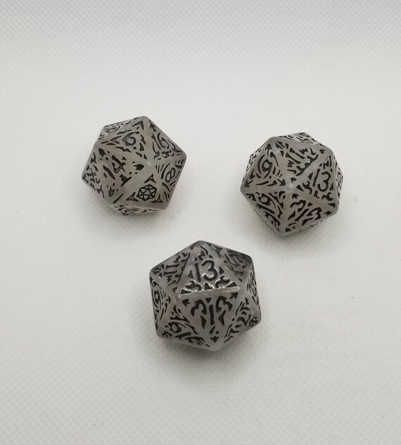 Large Battle scarred d20, 25mm d20, dnd dice, oversized d20, jumbo d20, battlescarred dnd d20, dnd dice, ttrpg dice
