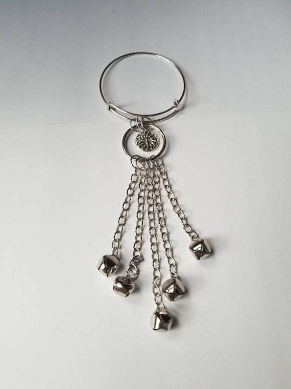 Witch bells, silver witch bells, faerie bells, protection bells, witches protection bells, bells for doors, sun witches bells,